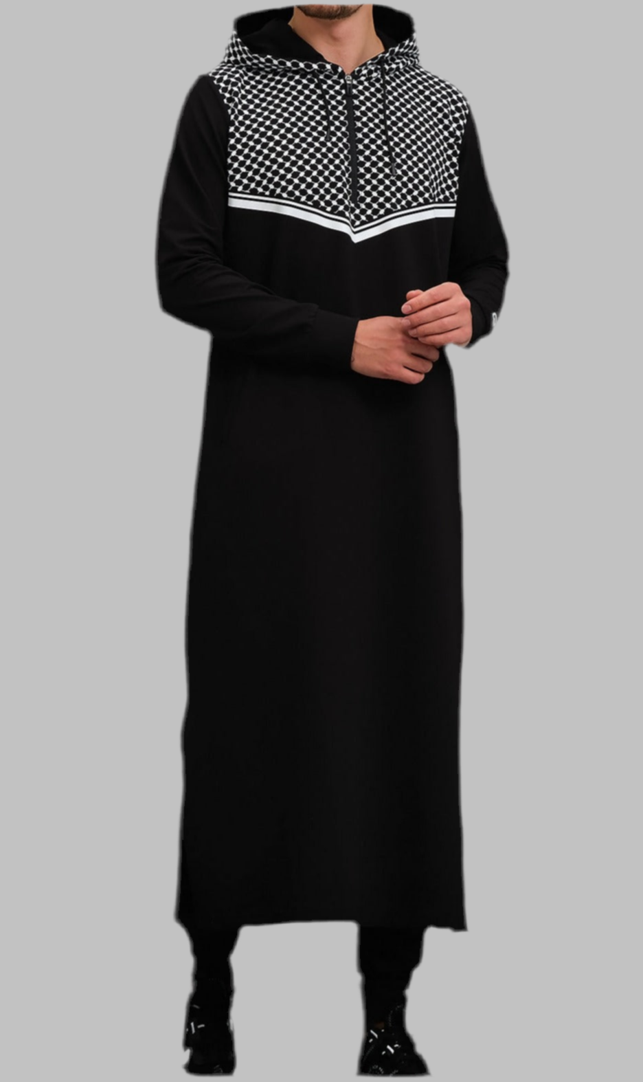  QL QUDS Kamisweat Thobe in Black - QABA'IL,