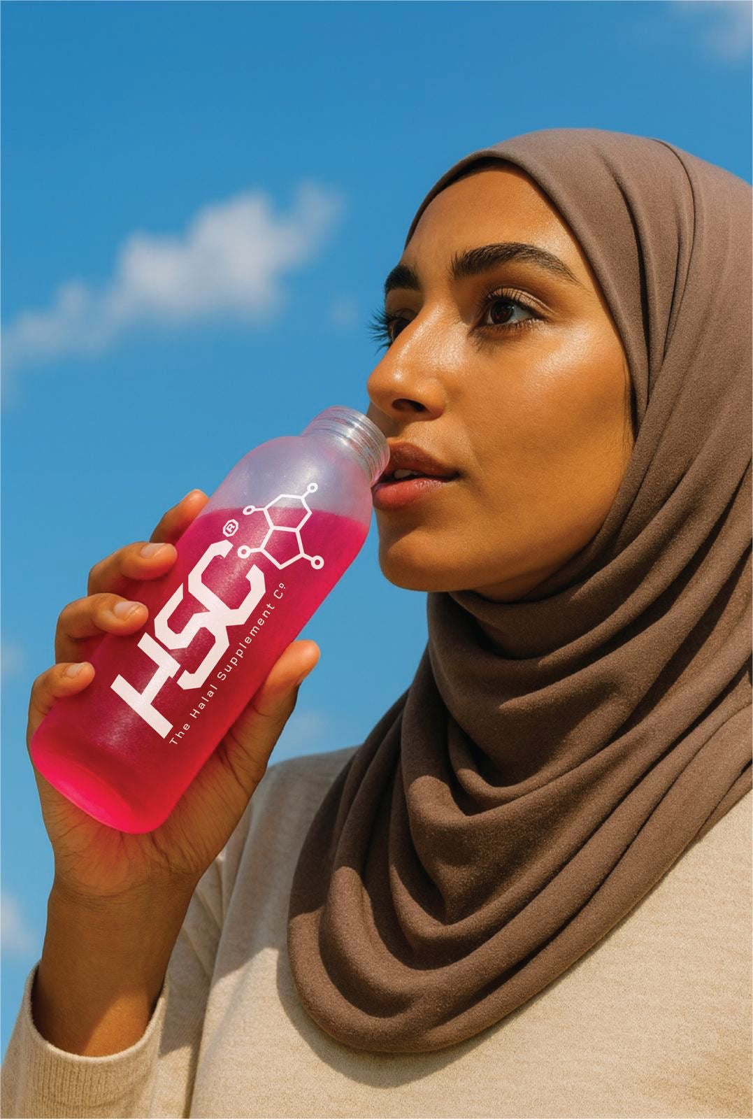 HSC 500ml Frosted Glass Bottle